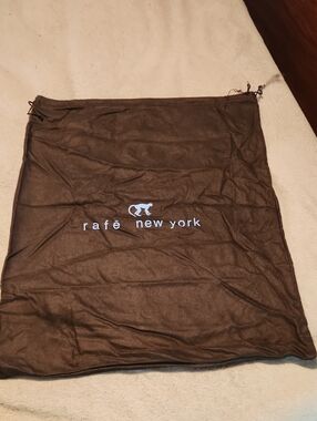 Rafe Brown Drawstring Dust Bag with White Logo